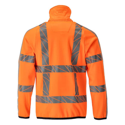 Fleece pullover with zip microfleece jacket, hi-vis orange