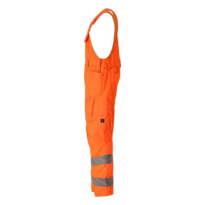 Dungarees, knee pockets, stretch inserts Dungarees, hi-vis orange