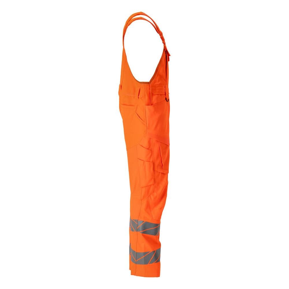 Dungarees, knee pockets, stretch inserts Dungarees, hi-vis orange