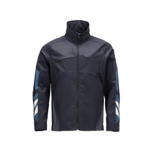 Jacket, stretch, zipper metal work jacket, black-blue