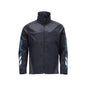 Jacket, stretch, zipper metal work jacket, black-blue