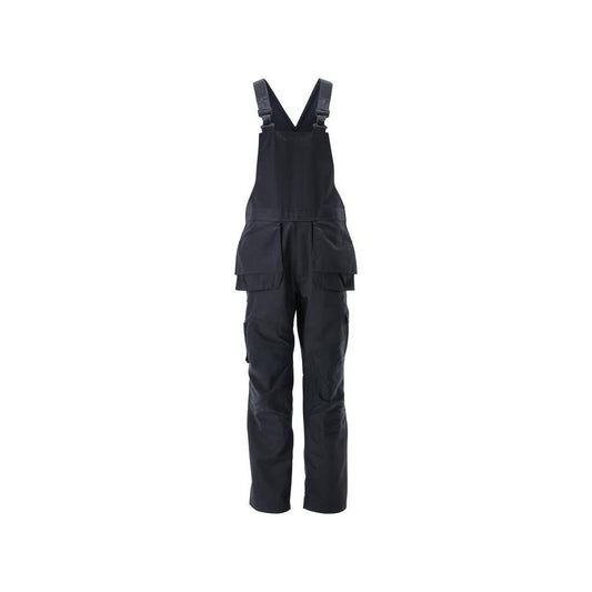 Dungarees, knee pockets, stretch inserts Dungarees, black-blue
