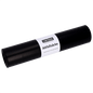 A black roll of DEISS 25702 trash bags (575x1000x0.05 mm) from EMIL DEISS KG (GmbH + Co.), pack of 25 pieces, with a white label reading "Trash bags". Solid light background.