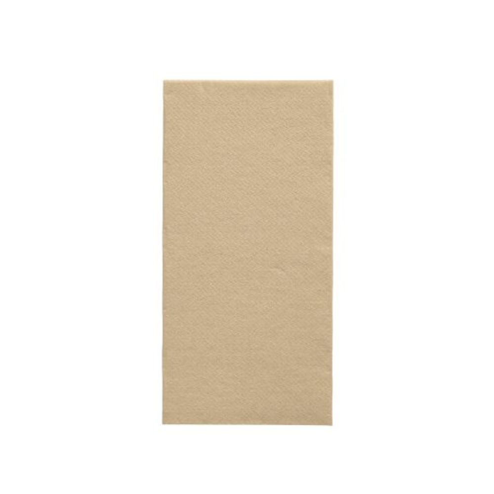 A rectangular, brown paper napkin from the "DAILY Collection" by PAPSTAR in 1/8 fold (32 cm x 32 cm) is centered against a plain white background. The napkin offers sustainable comfort with its smooth texture and lack of visible patterns or designs, making it an elegantly simple addition to any table decoration.