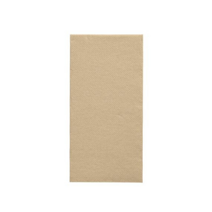 A rectangular, brown paper napkin from the "DAILY Collection" by PAPSTAR in 1/8 fold (32 cm x 32 cm) is centered against a plain white background. The napkin offers sustainable comfort with its smooth texture and lack of visible patterns or designs, making it an elegantly simple addition to any table decoration.