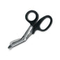 A 20-pack (cardboard) of scissors from Orkla Wound Care AB with angled stainless steel blades and black plastic handles - perfect for safely cutting clothing or bandages in any first aid or office supply kit.