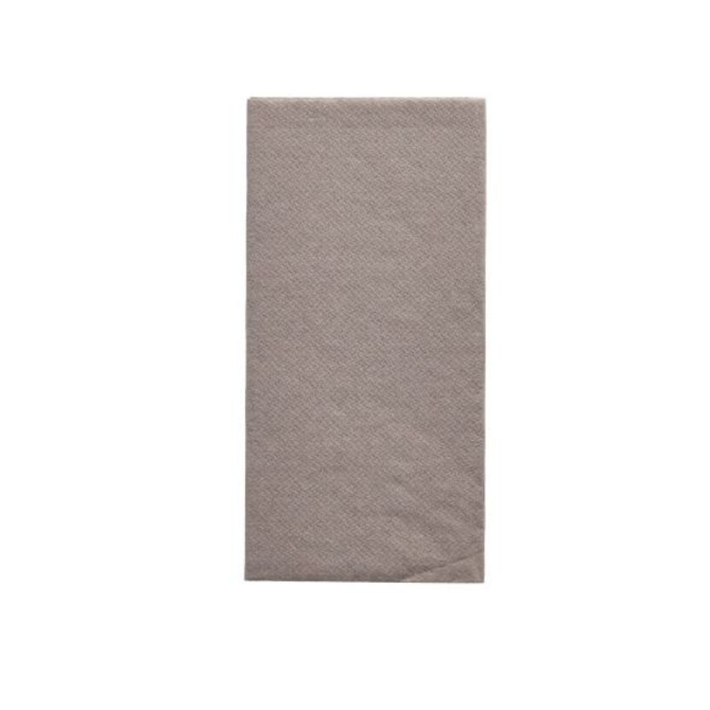 A neatly folded, rectangular, light brown PAPSTAR napkin from the "DAILY Collection" in the format 32 cm x 32 cm with 1/8 folding lies on a plain white background and adds a touch of sustainable coziness to any table decoration.
