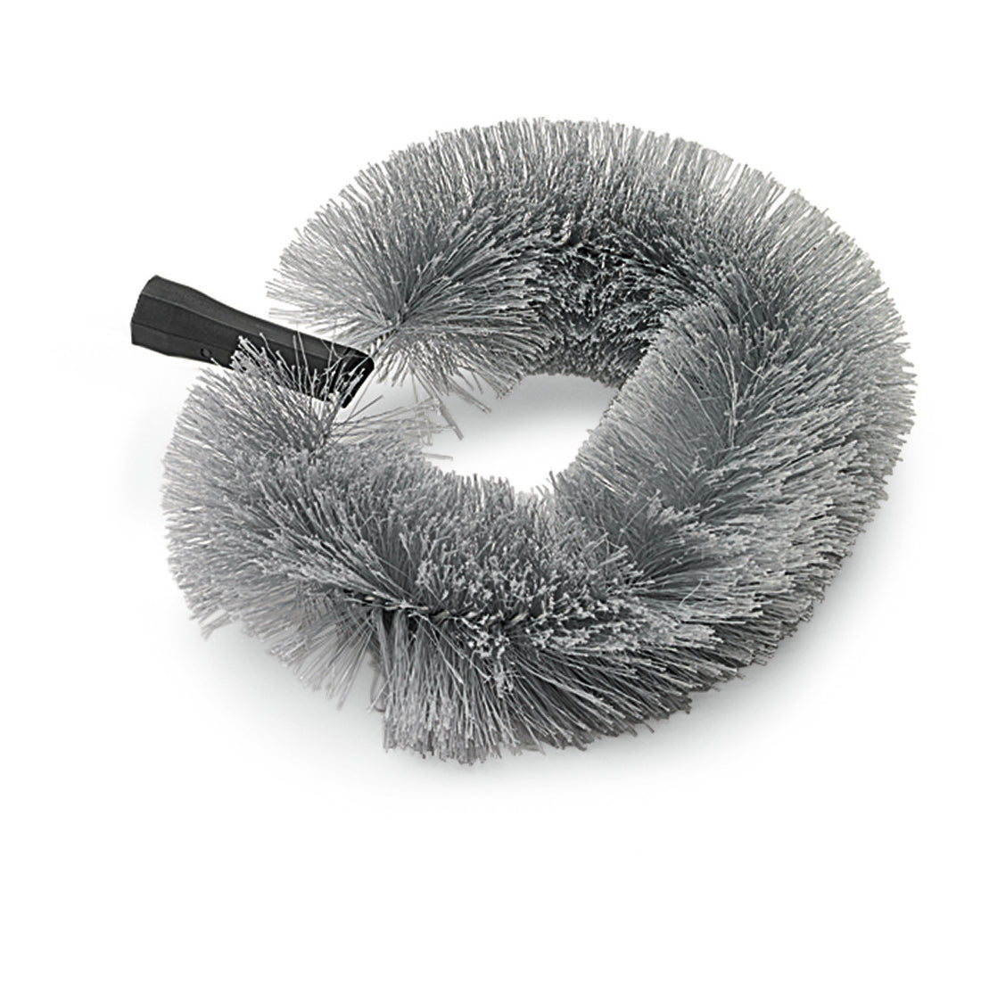 Die Nölle Profi Brush Ersatzkopf Staubbiene oval, 25 cm Synthetik-Bürste von Nölle Profi Brush Bürsten- & Pinseltechnik e.K. hat dichte graue Borsten und einen schwarzen Stiel, abgebildet auf weißem Hintergrund.