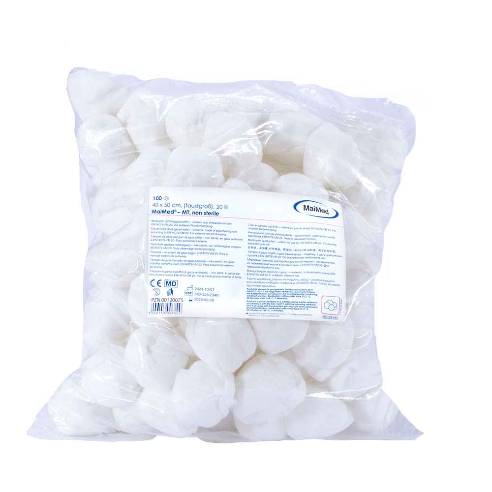 MaiMed-MT-unsterile gauze swabs, 500 pieces/foil bag