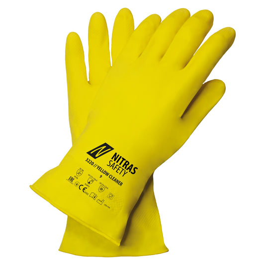 NITRAS YELLOW CLEANER, chemical protection gloves, yellow
