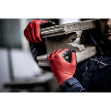 NITRAS nylon gloves, red / black