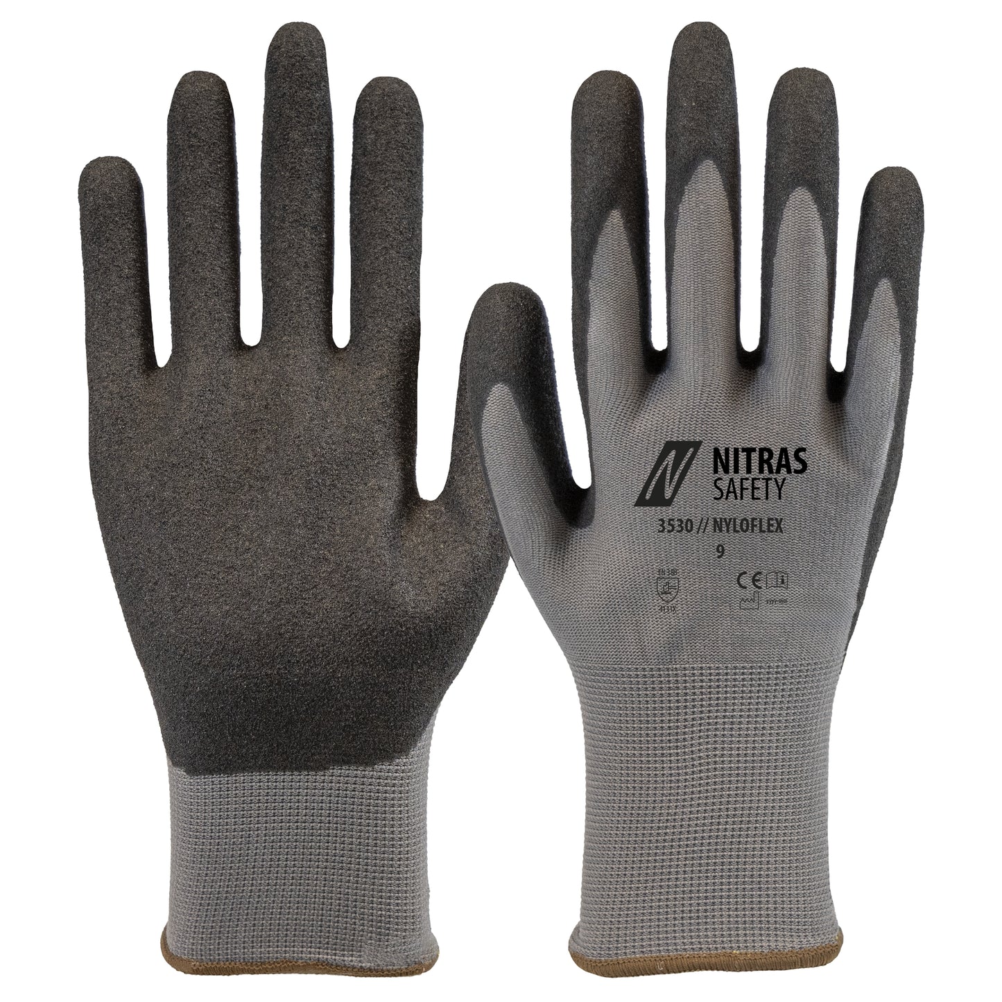 NITRAS NYLOFLEX, assembly gloves, gray / black