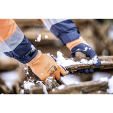 NITRAS SOFT GRIP W, winter gloves, orange / dark blue