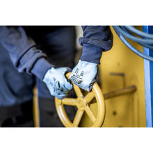 NITRAS SOFT GRIP, assembly gloves, light blue / dark blue