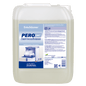 A 5-liter canister Dr. Schnell PERO DEFOAMER from DR.SCHNELL GmbH & Co. KGaA, for kitchen and food hygiene, is labeled for use in dishwashers and contains instructions, warnings, and a picture for the dishwasher.