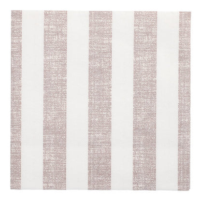 The PAPSTAR 50 napkins "ROYAL Collection" 1/4-fold 40 x 40 cm mocca from PAPSTAR GmbH are characterized by a minimalist design with a woven texture and alternating white and light brown stripes.