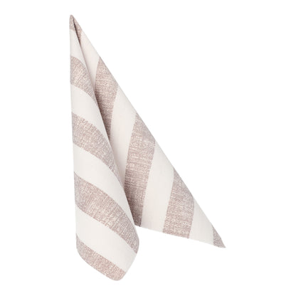 A folded PAPSTAR 50 napkins "ROYAL Collection" 1/4-fold napkin in mocca, size 40 x 40 cm from PAPSTAR GmbH, standing upright on a white background.