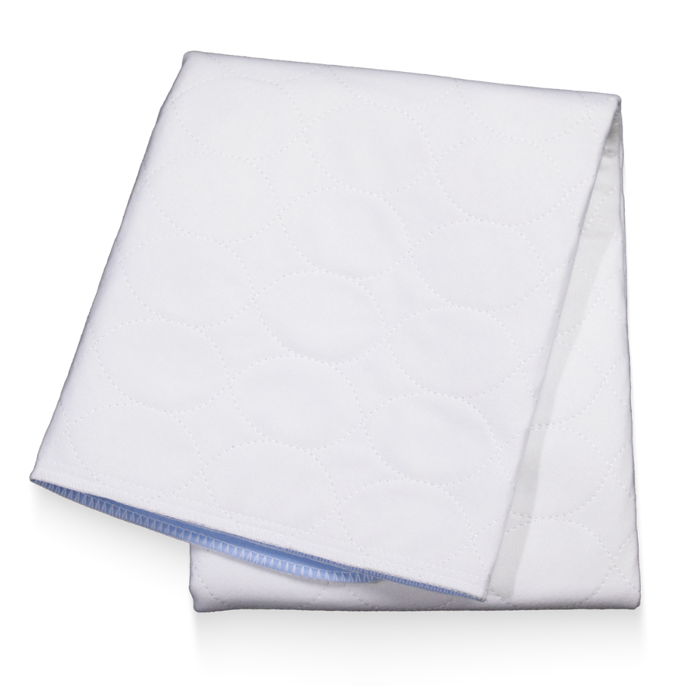 AMPri MED-COMFORT bed protection pad washable 75 x 90 cm, blue/white | Pack (1 piece)