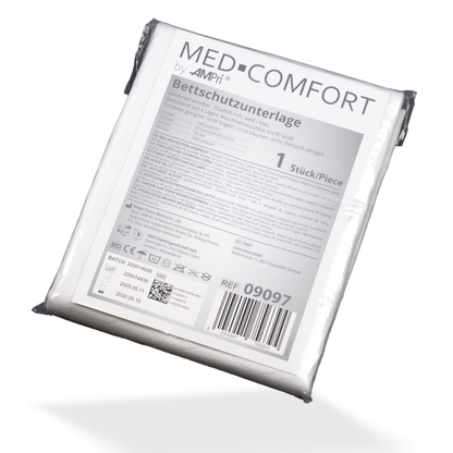 AMPri MED-COMFORT bed protection pad washable 75 x 90 cm, blue/white | Pack (1 piece)