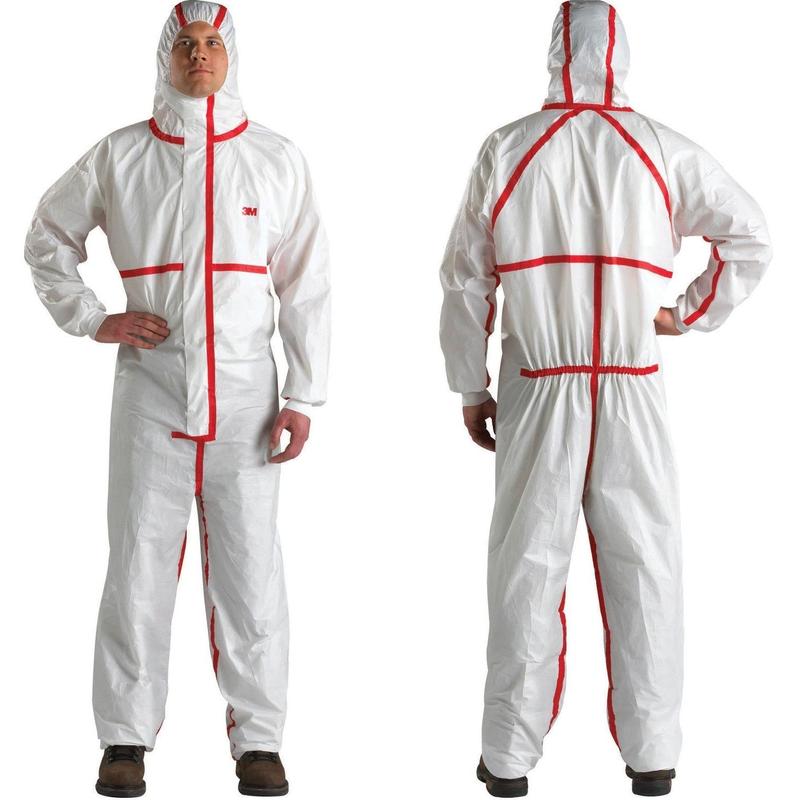 3M™ protective suit 4565, white + red, type 4/5/6
