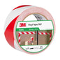 3M™ Hazard Warning Tape 767i, Red/White, 50mm x 33m, Individually Packed | Pack (1 roll)