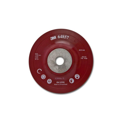 3M™ high performance backing plate flat, red, M14 - Flexible and durable