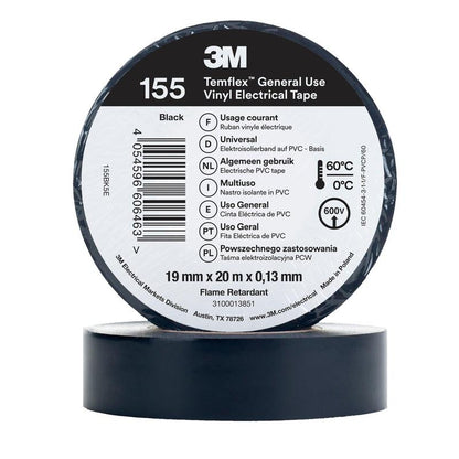 3M™ Temflex™ Vinyl Insulation Tape 155 - 19mm x 20m