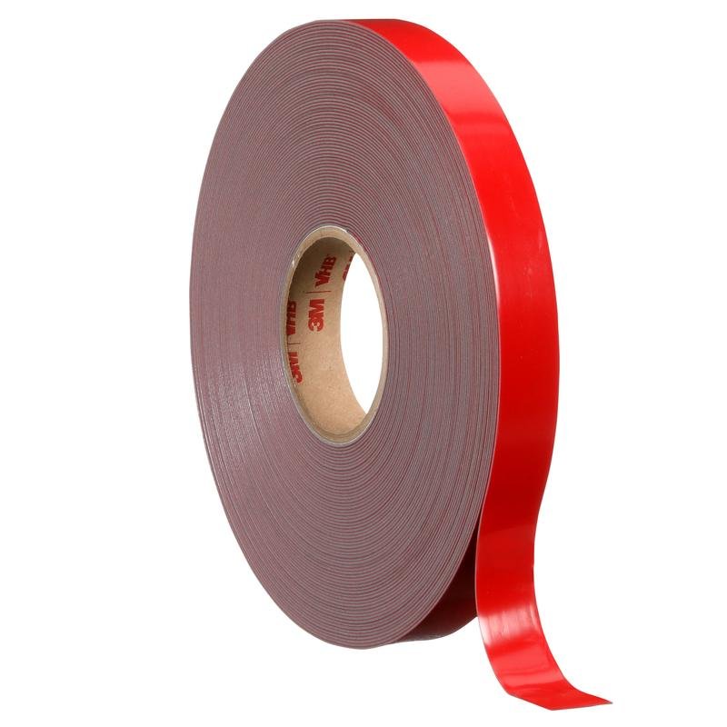 3M™ VHB™ Adhesive Tape 4611F, Grey, 19 mm x 3 m, 1.1 mm, Short Roll | Pack (1 roll)