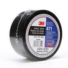 3M™ Soft PVC Tape 471, Black, 50mm x 33m, 0.14mm, Individually Packed | Pack (1 roll)