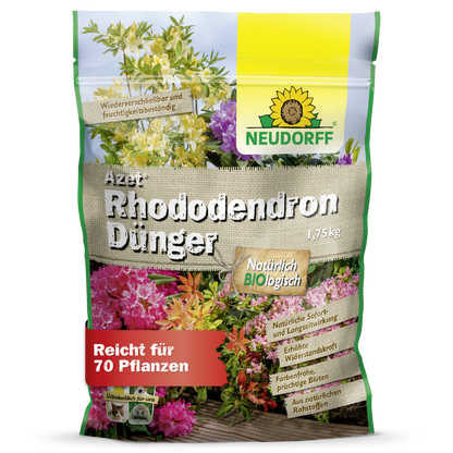 Azet RhododendronDünger von Neudorff Shop ist ideal für Azaleen und Rhododendron und sorgt für ein üppiges und gesundes Wachstum.