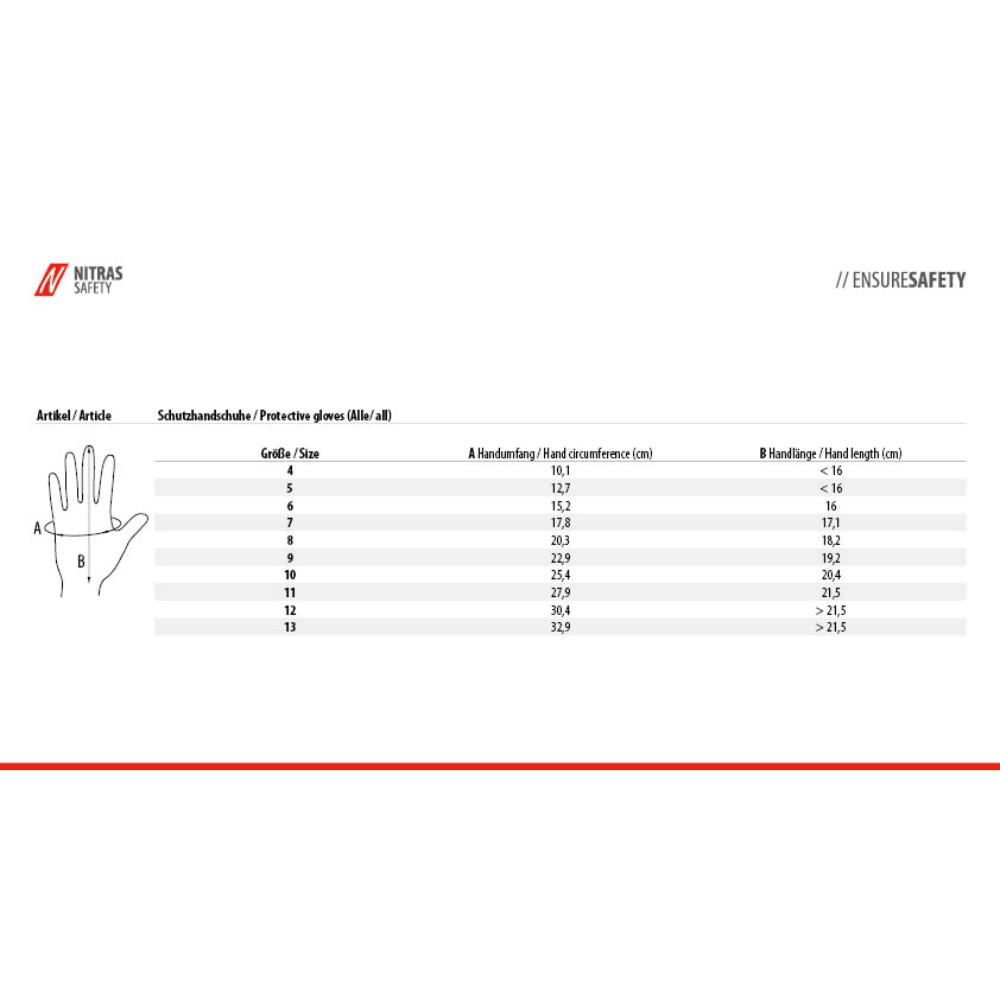 Nitras 8710 Skin Flex V Protective Gloves With Special Coating