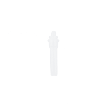 A single transparent plastic dropper with a bulbous tip and a narrow tube, centered on white—ideal for use with the Altruan Strep A - Bisaf Professional 1 Test | Pack (1 piece).