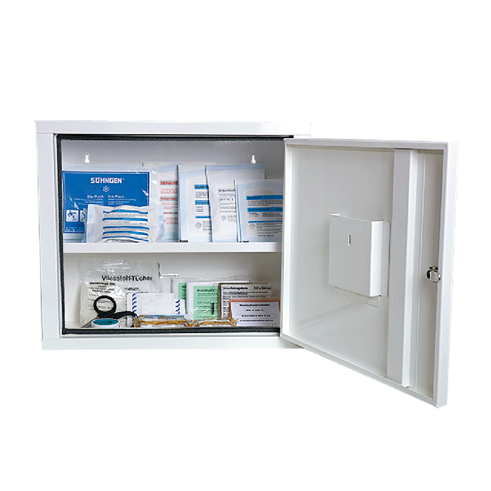 Verbandschrank JUNIORSAFE weiss mit Füllung Standard DIN 13157