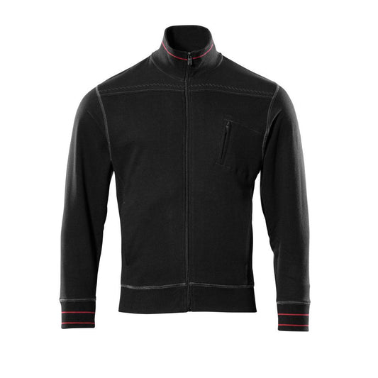 MASCOT® Chania sweatshirt with zip, black