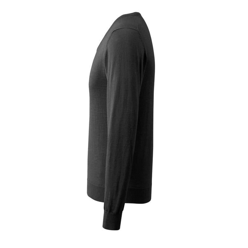 Knitted sweater V-neck, merino wool knitted sweater