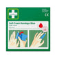 A green box of Cederroth soft foam bandage blue 6 cm x 4.5 m (1 piece) by Orkla Wound Care AB with illustrations on the front showing how to wrap and apply the bandage to fingers.