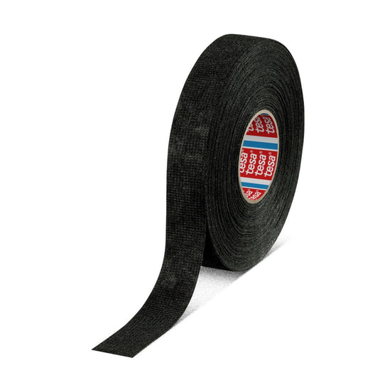 tesa 51608 PET Non-Woven Adhesive Tape, Black, 25 m x 19 mm