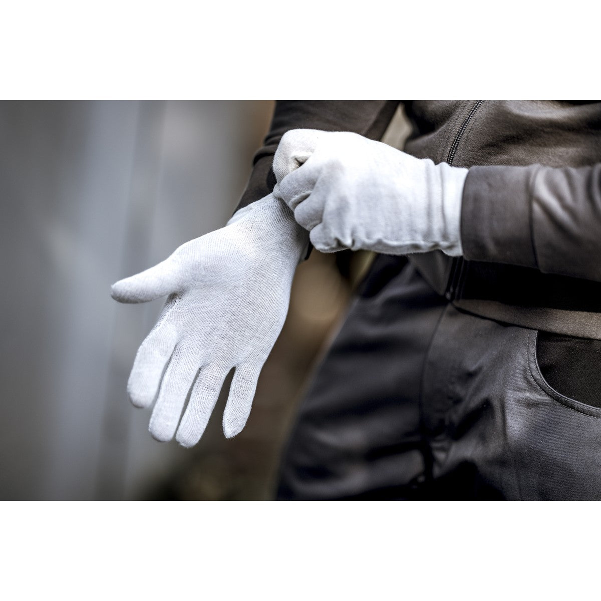 NITRAS cotton jersey gloves, natural cotton jersey | Pack (12 pairs)