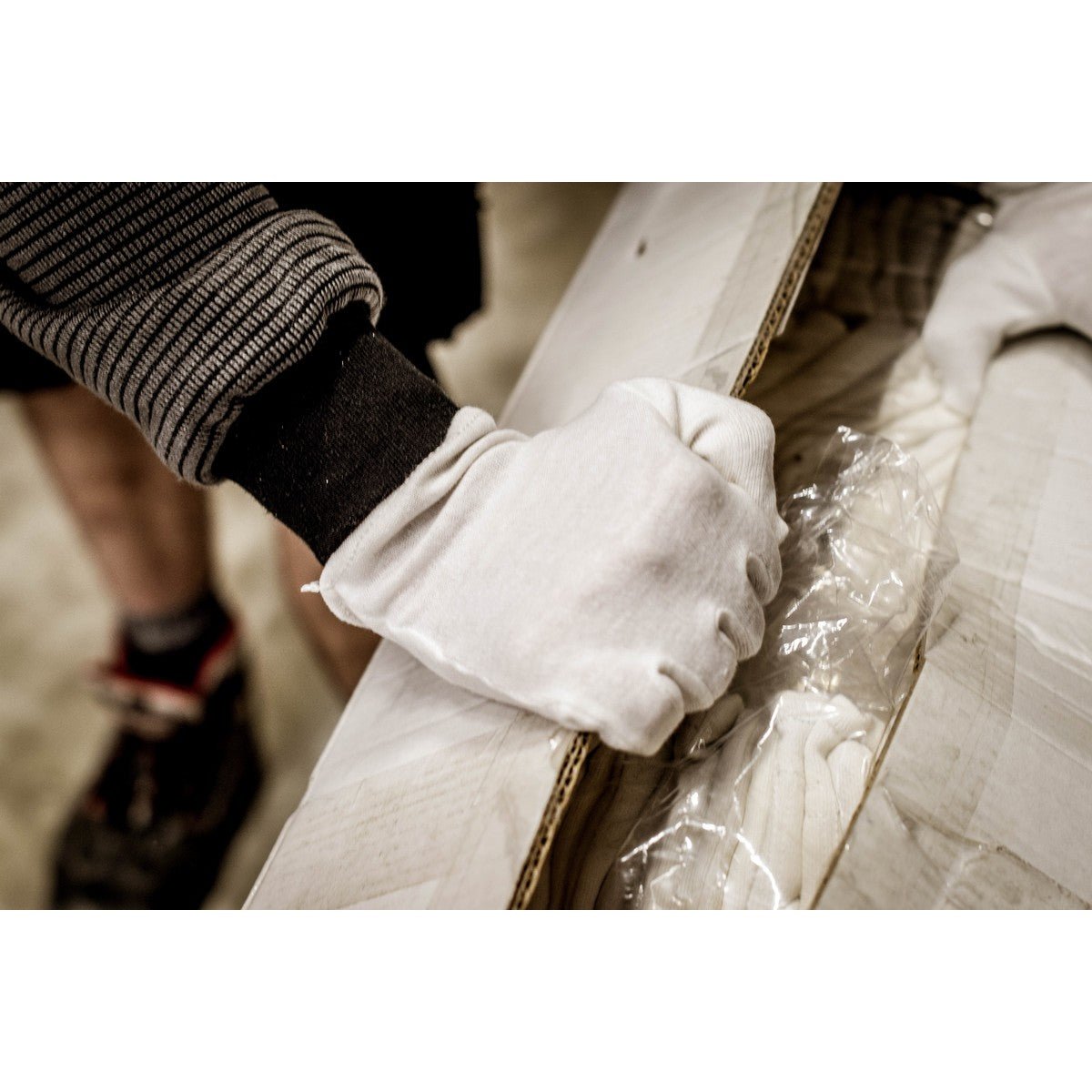 NITRAS cotton jersey gloves, white, OEKO-TEX cotton jersey | Pack (12 pairs)