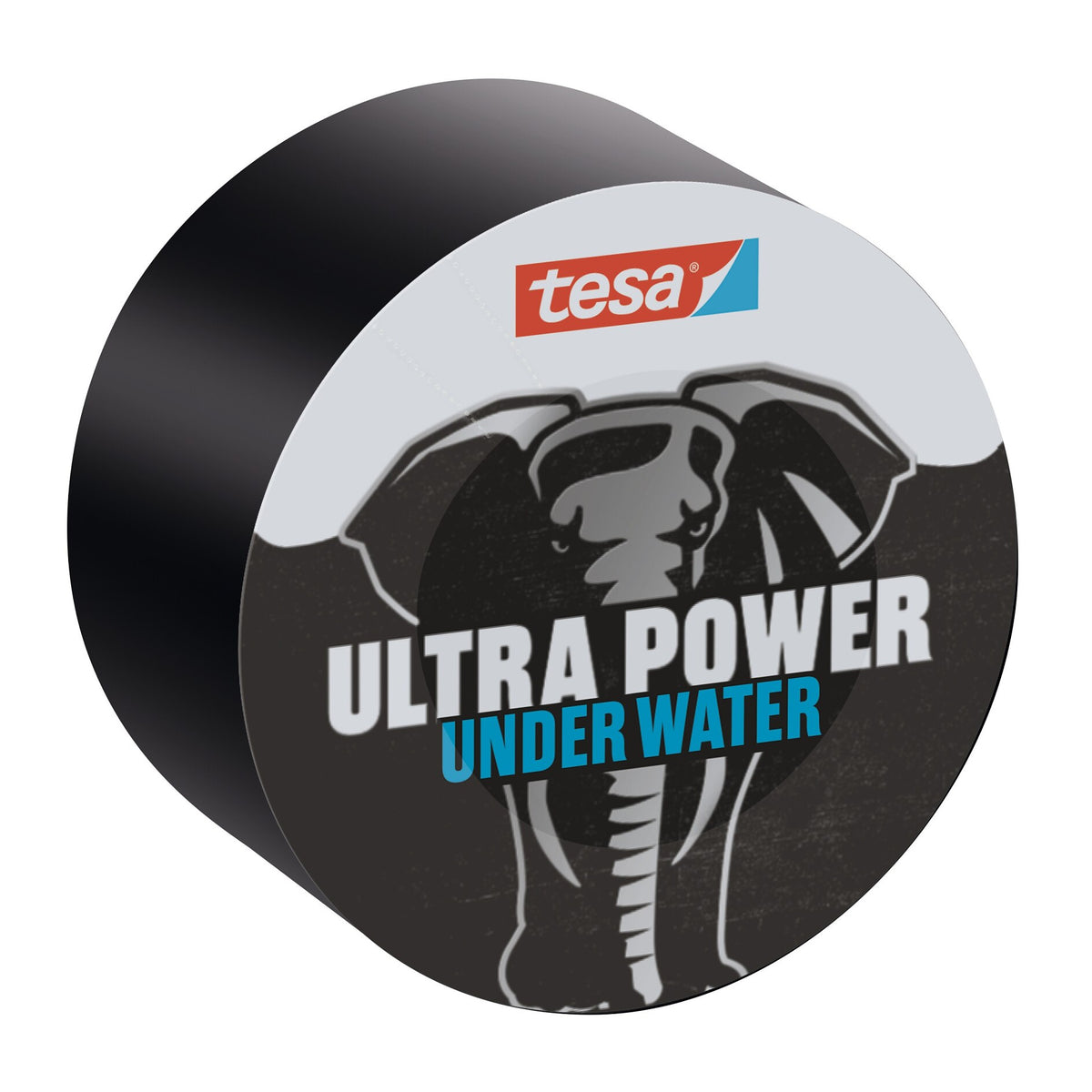 tesa Ultra Power Under Water - wasserfestes Klebeband - Dichtungsband, 1,5 m x 50 mm schwarz