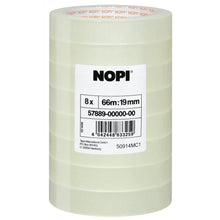 tesa NOPI Transparent Adhesive Film, 66 m x 19 mm