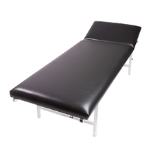 Folding Wall-Mounted Relaxation Room Lounger, Steel, Adjustable Horizontal Headrest, Black