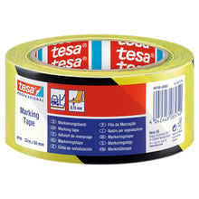 tesa Professional 60760 Marking Tape, Temporary, 33 m x 50 mm, Black and Yellow