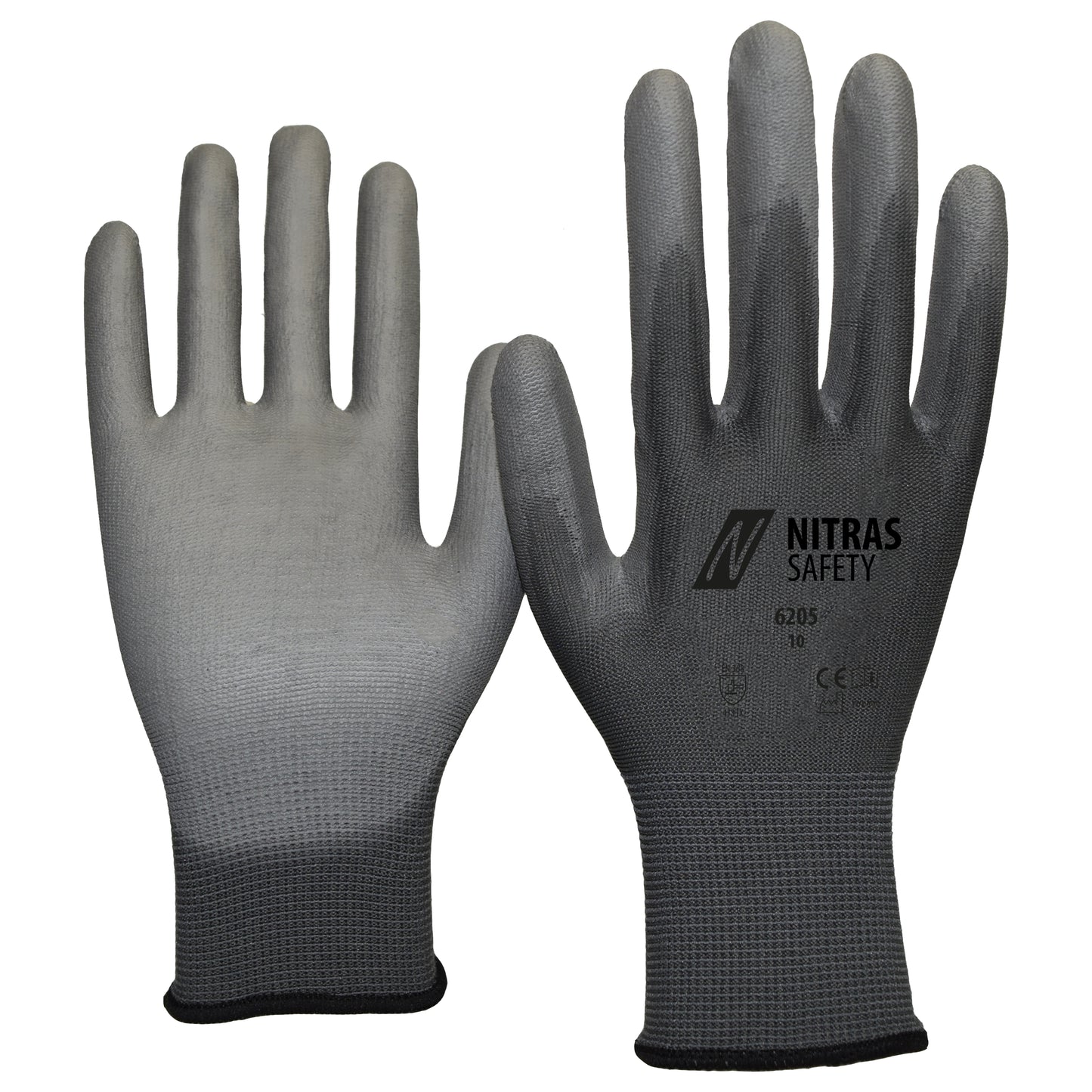 NITRAS nylon gloves, gray