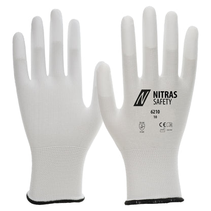 NITRAS nylon gloves, white