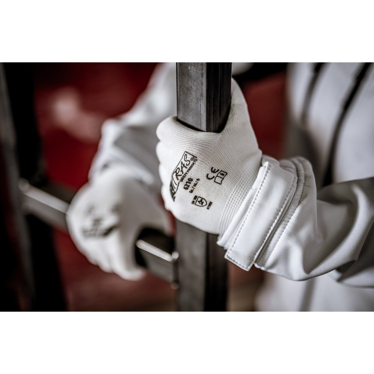 NITRAS nylon gloves, white