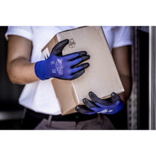 NITRAS SKIN, nylon gloves, blue / black