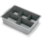 Numatic storage tray 120 mm deep with compartments, gray | Pack (1 piece)