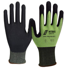 NITRAS SKIN FLEX CUT C, cut protection gloves, green / black