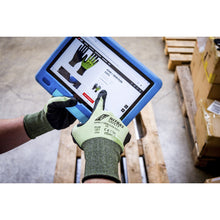 NITRAS SKIN FLEX CUT C, cut protection gloves, green / black